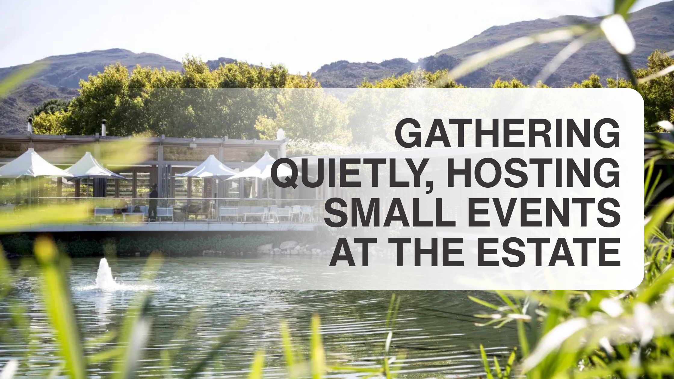 Hosting Small Events at Paserene wine estate